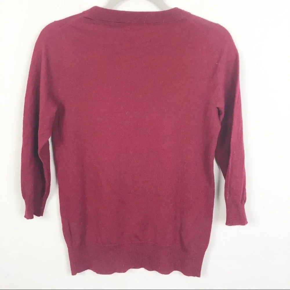 J. CREW | Merino Wool Sweater Burgundy Small